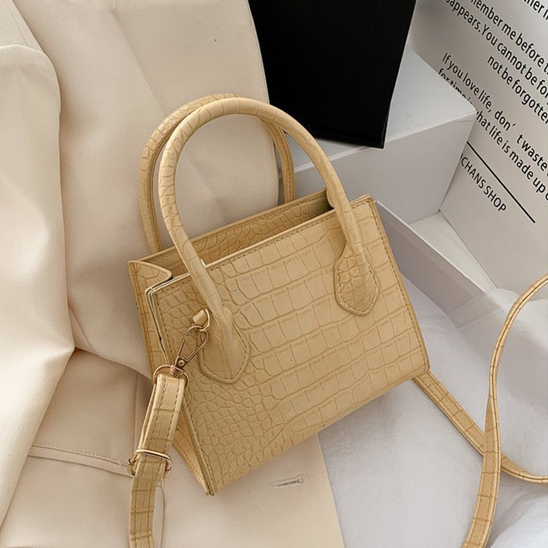 Luxury Crocodile Leather Handbag | Elegant & Timeless Design-Yellow-22cm x 17cm x 8cm-State of Style