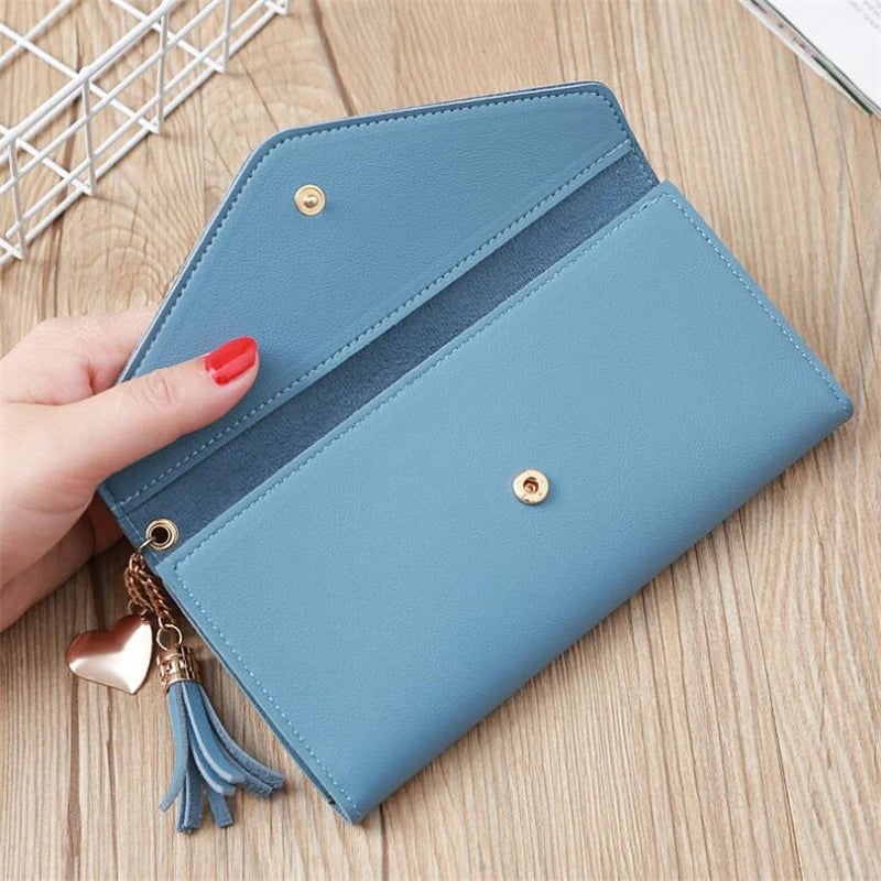 Luxury Designer Wallets – Short PU Cardholders & Long Leather Purses-Pink-State of Style