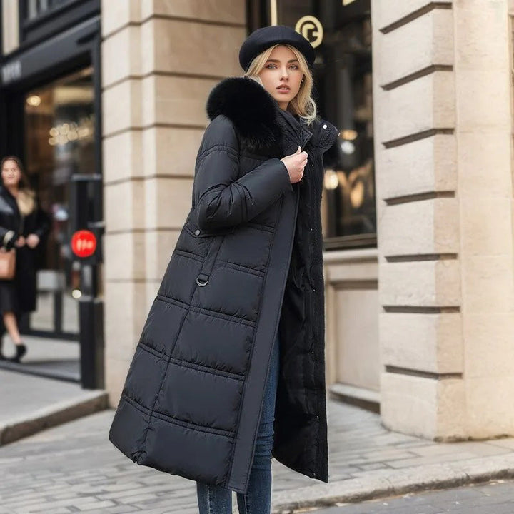 Luxury Faux Fur Winter Coat for Women - Amara-Brown-S-State of Style
