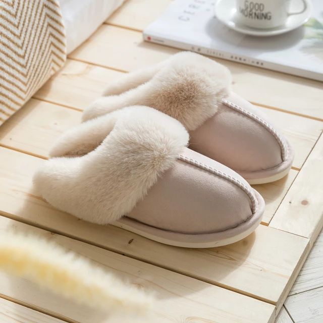 Luxury Faux Suede Women's Slippers - Celine-Beige-AU 5-6-State of Style