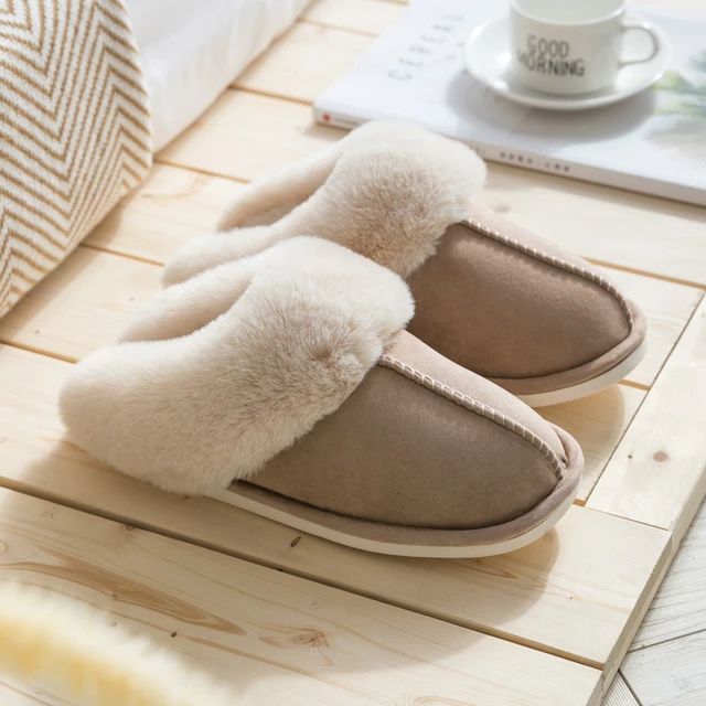 Luxury Faux Suede Women's Slippers - Celine-Khaki-AU 5-6-State of Style