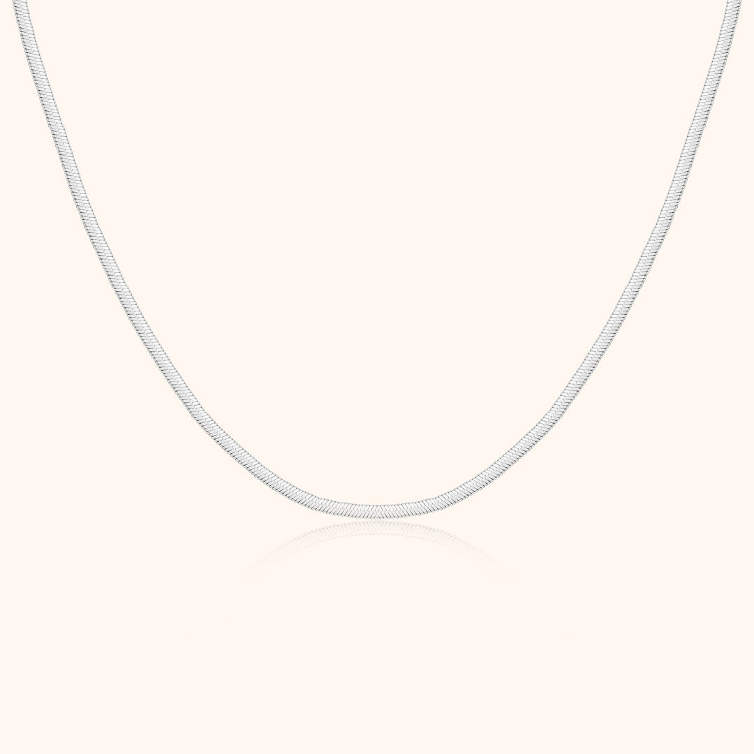 Luxury Flat Necklace - Elvira-Silver-State of Style