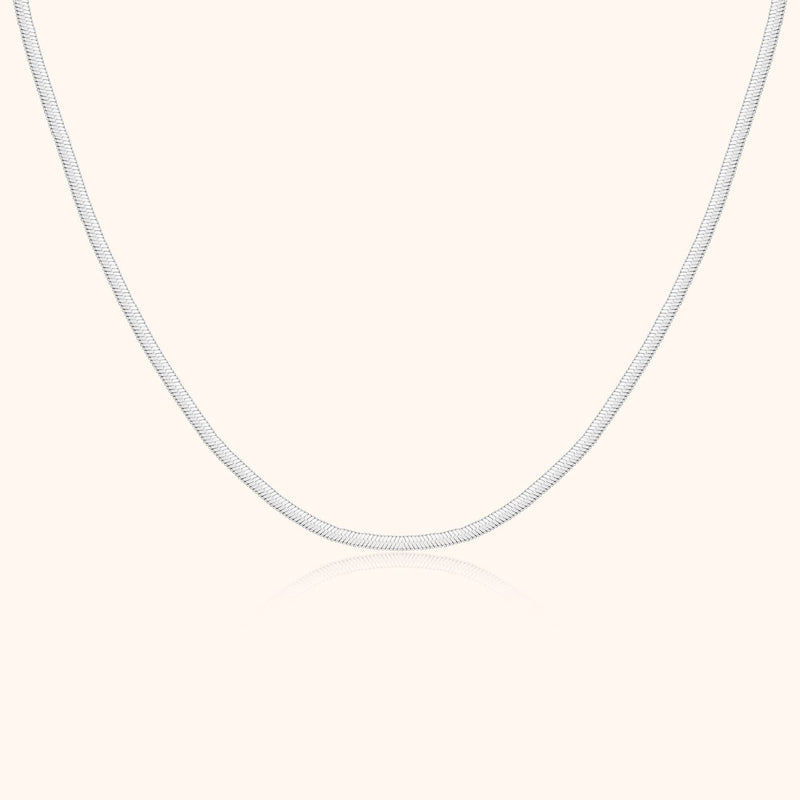 Luxury Flat Necklace - Elvira-Silver-State of Style