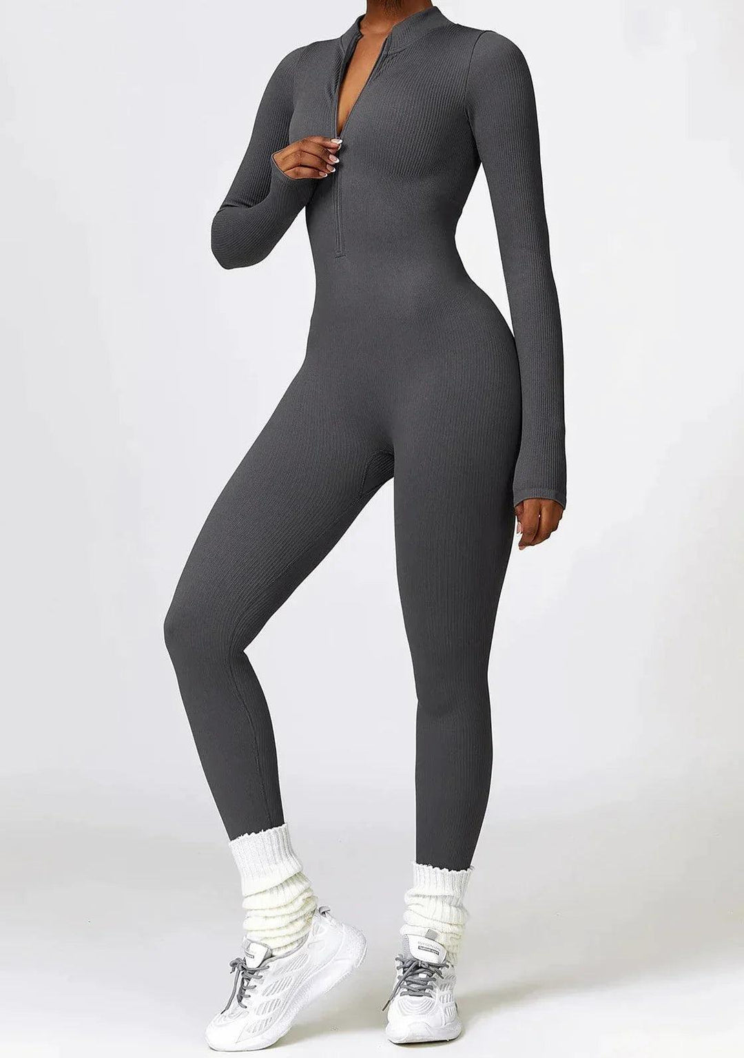 Luxury Full-Body Romper with Long Sleeves - Lisa-Black-XS-State of Style