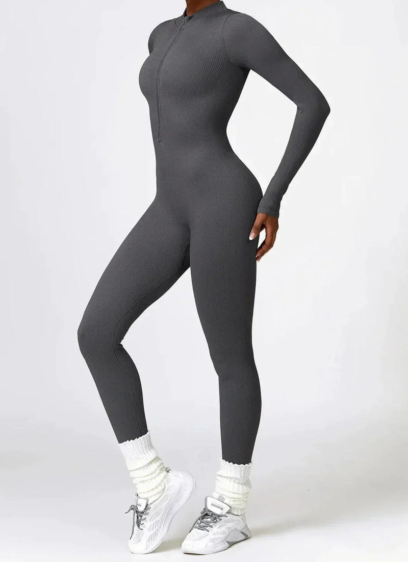 Luxury Full-Body Romper with Long Sleeves - Lisa-Black-XS-State of Style