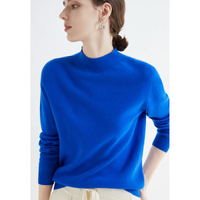 Luxury Knitted Cashmere Jumper for Women - Evelina-Blue-S-State of Style
