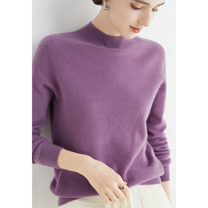 Luxury Knitted Cashmere Jumper for Women - Evelina-Violet-S-State of Style
