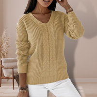 Luxury Knitted Ladies' Sweater - Vivienne-Yellow-S-State of Style