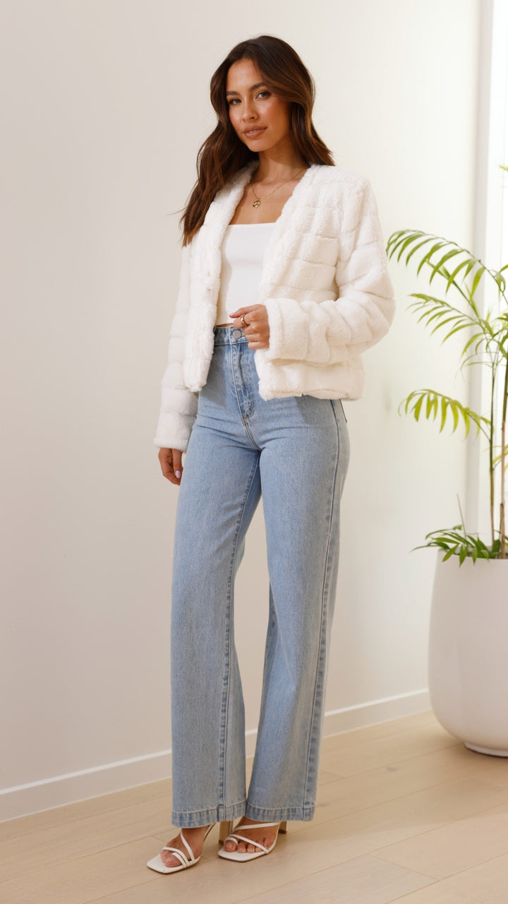 Luxury Ladies Crop Jacket - Veloura-White-XS-State of Style