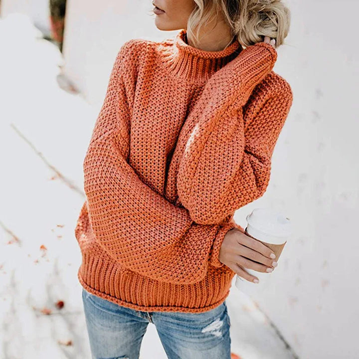 Luxury Ladies Roll Neck - Emma-Orange-S-State of Style