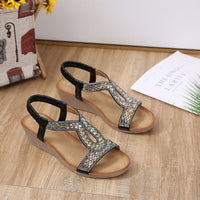 Luxury Ladies' Sandals with Wedge Heel – Celeste-Black-3-State of Style