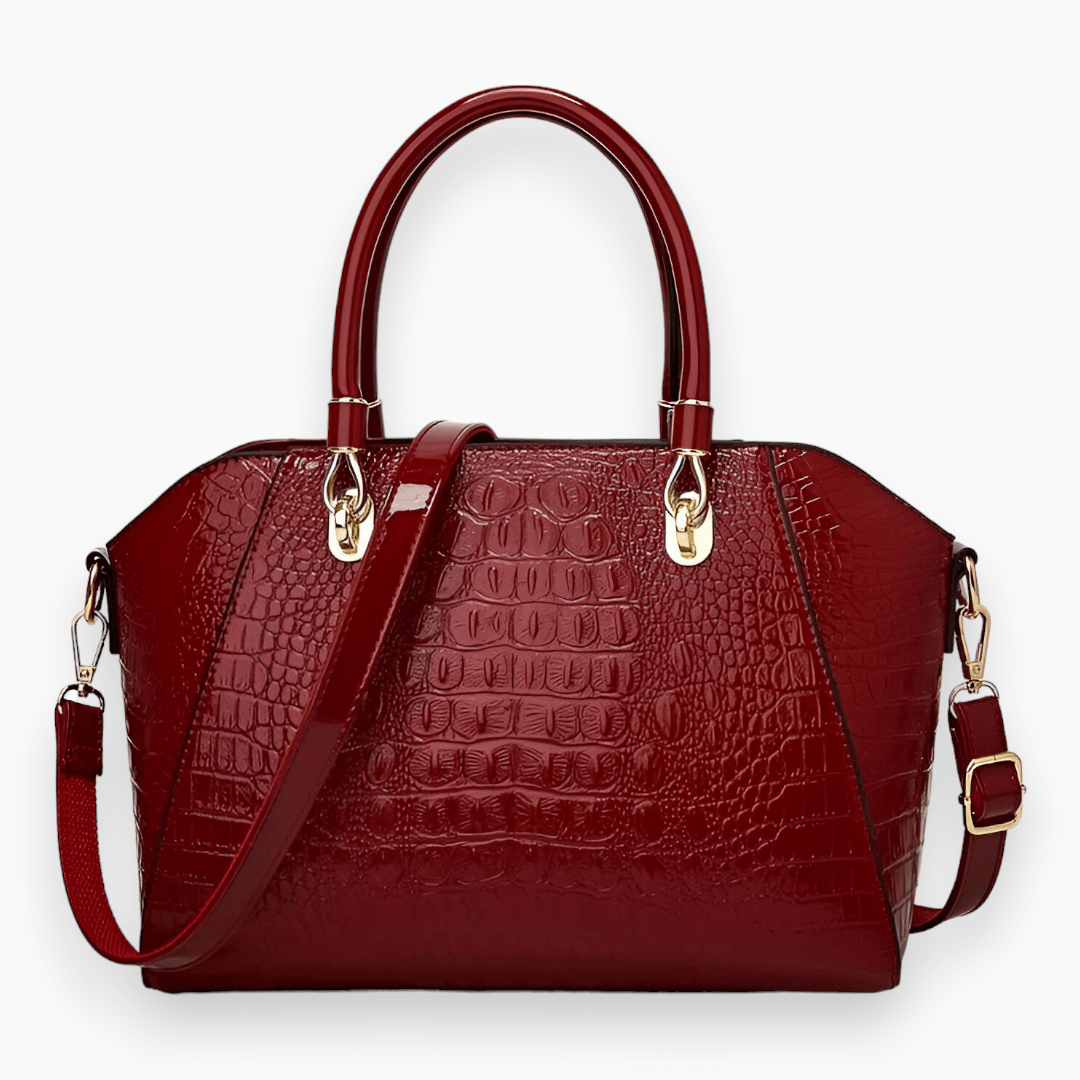 Luxury Ladies Tote Bag - Celeste-Bordeaux red-State of Style