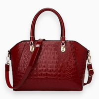 Luxury Ladies Tote Bag - Celeste-Bordeaux red-State of Style