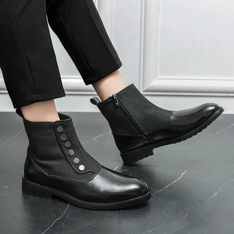 Luxury Leather Men's Boots - Levi-Black-5.0-State of Style