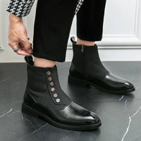 Luxury Leather Men's Boots - Levi-Black-5.0-State of Style