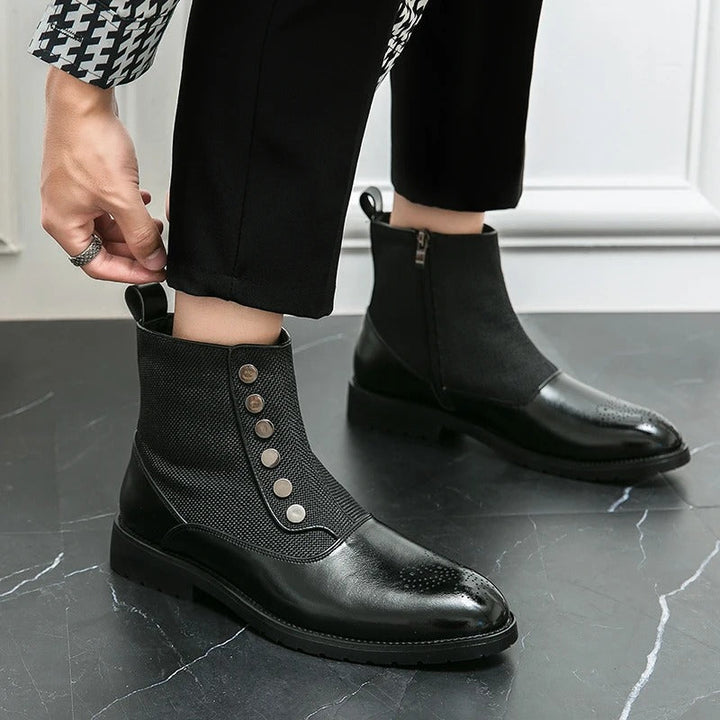 Luxury Leather Men's Boots - Levi-Black-5.0-State of Style