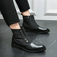Luxury Leather Men's Boots - Levi-Black-5.0-State of Style