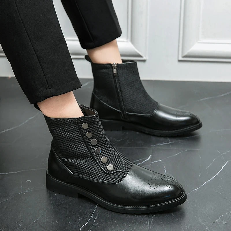 Luxury Leather Men's Boots - Levi-Black-5.0-State of Style