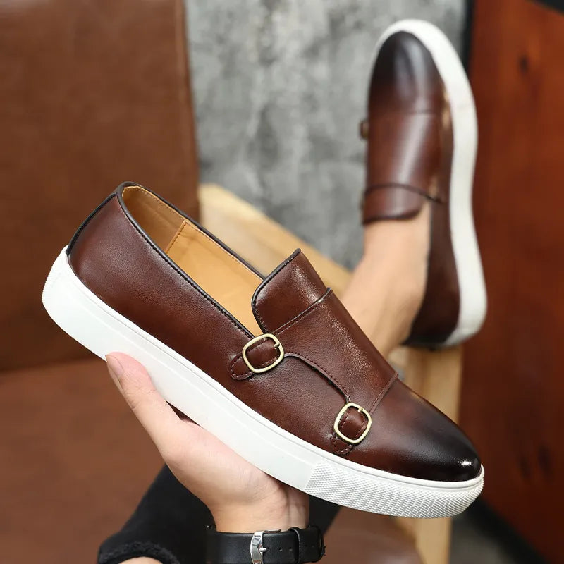 Luxury leather men's shoes with ultimate comfort – Alessio-Brown-6-State of Style