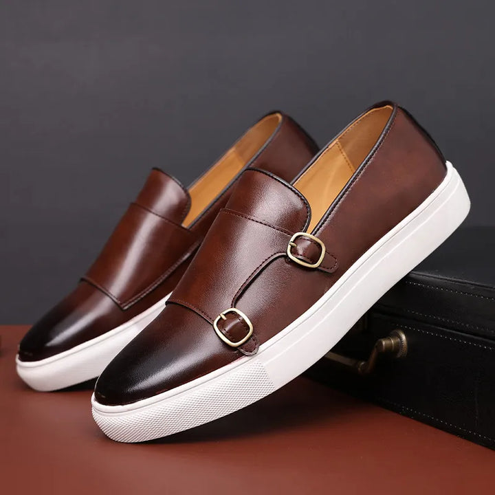 Luxury leather men's shoes with ultimate comfort – Alessio-Brown-6-State of Style