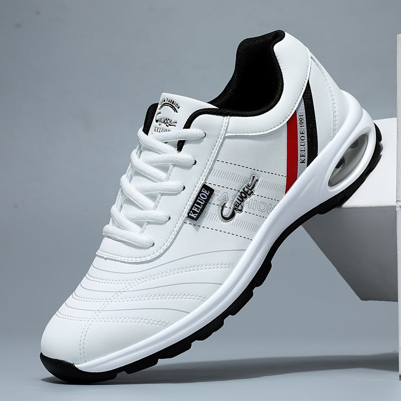 Luxury Leather Men's Sneakers - Alexander-White-5.5-State of Style