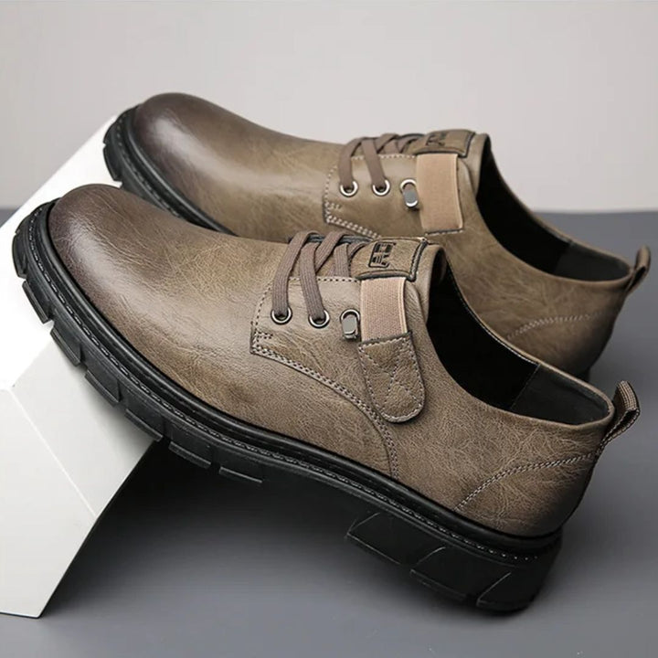 Luxury Leather Moccasins Harvey – Stylish & Breathable Comfort-Khaki-6.0-State of Style