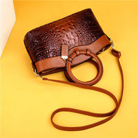 Luxury Leather Shoulder Bag - Liva-Grey-State of Style