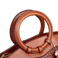Luxury Leather Shoulder Bag - Liva-Grey-State of Style