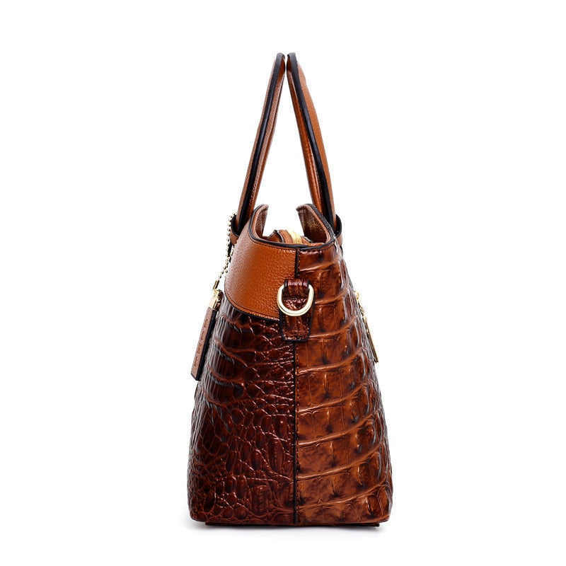 Luxury Leather Shoulder Bag - Liva-Grey-State of Style