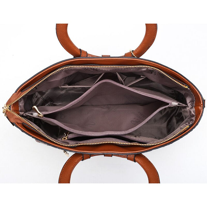 Luxury Leather Shoulder Bag - Liva-Grey-State of Style