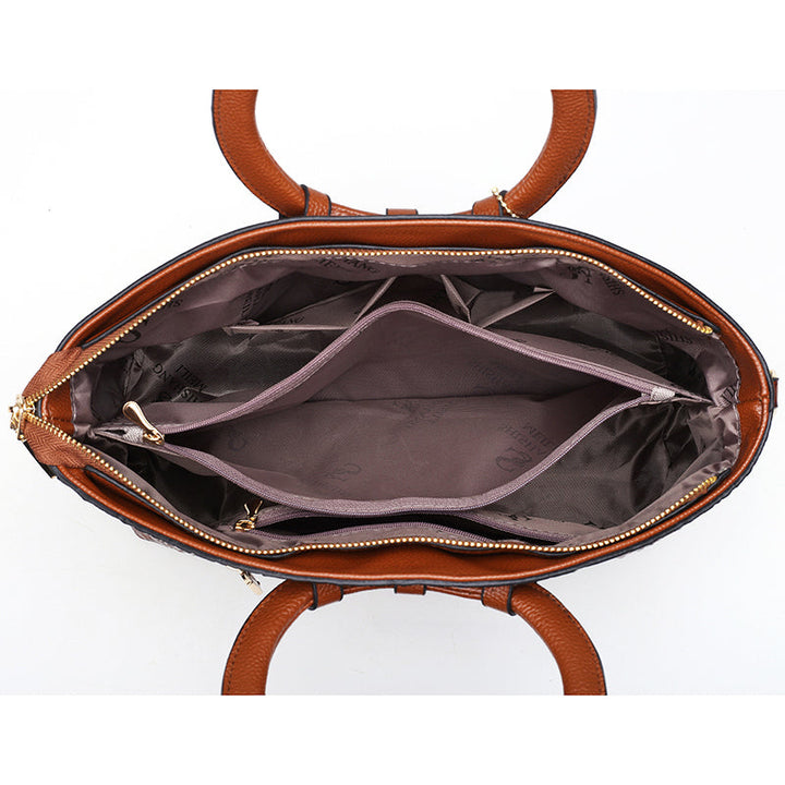 Luxury Leather Shoulder Bag - Liva-Grey-State of Style