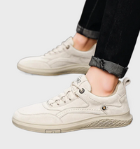 Luxury Leather Sneakers with Lace-Up Closure - Victor-5.5-Grey-State of Style