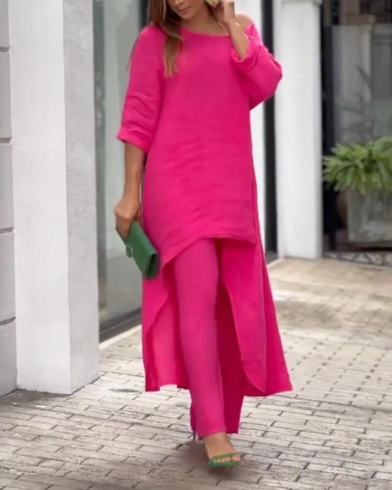 Luxury Leisure Set for Women - Emma-Pink-S-State of Style