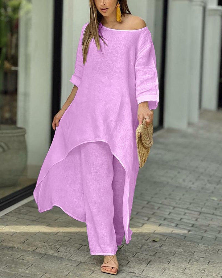 Luxury Leisure Set for Women - Emma-Purple-S-State of Style