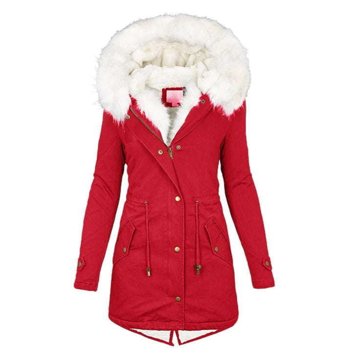 Luxury Lined Ladies Winter Coat - Elena-Red-S-State of Style