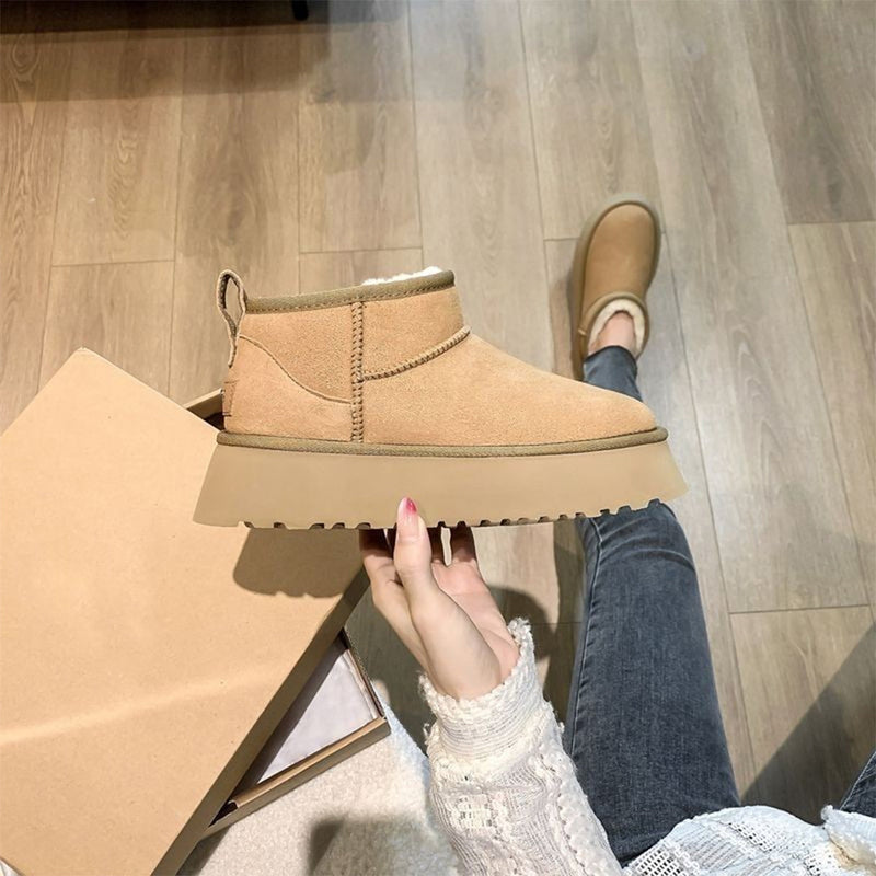 Luxury Low Winter Boots with Fur - Isabella-Brown-3.5-State of Style