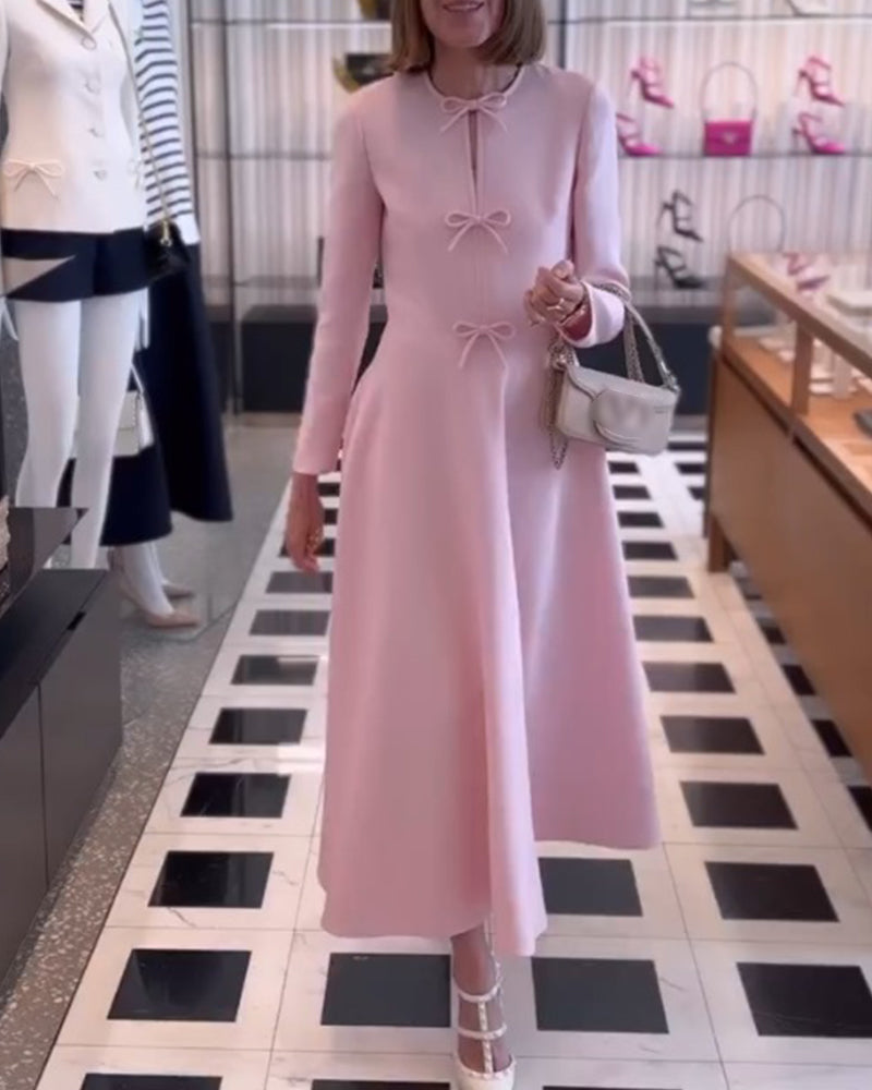 Luxury Maxi Dress with Bows - Celine-State of Style