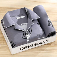 Luxury Men's Pyjama Set - Oliver-Dark grey-L-State of Style