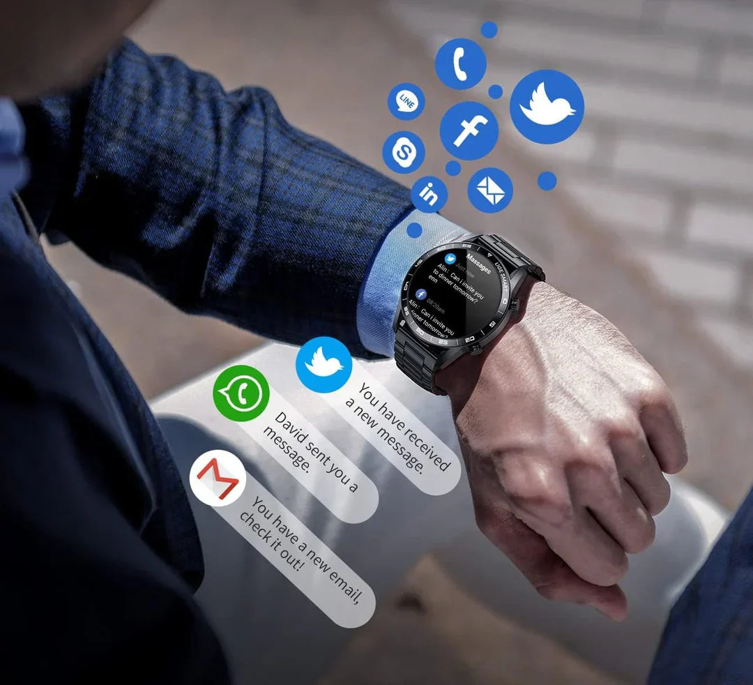 Luxury Men's Smartwatch – Axel-Black 40 mm-State of Style