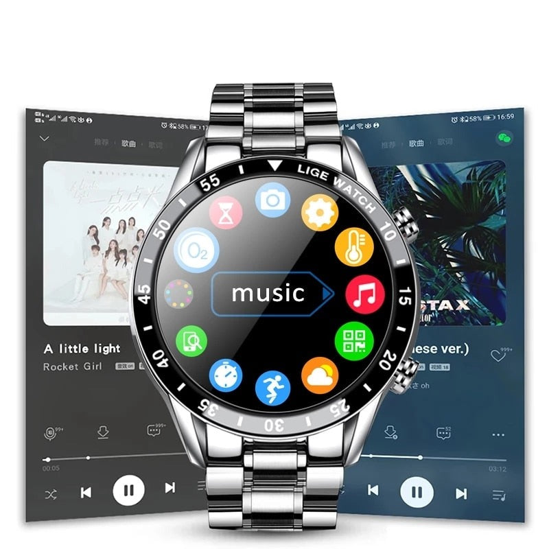 Luxury Men's Smartwatch – Axel-Black 40 mm-State of Style