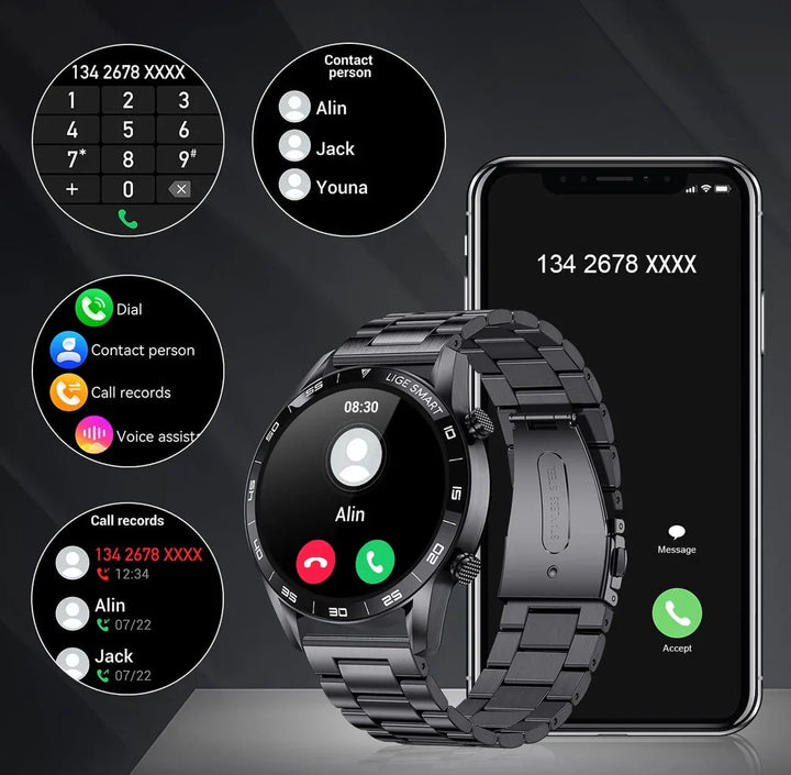 Luxury Men's Smartwatch – Axel-Black 40 mm-State of Style