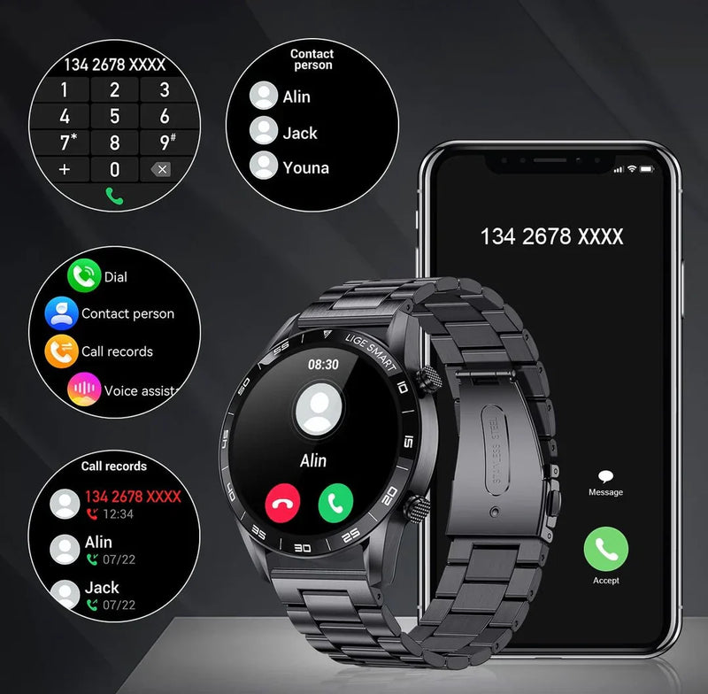 Luxury Men's Smartwatch – Axel-Black 40 mm-State of Style