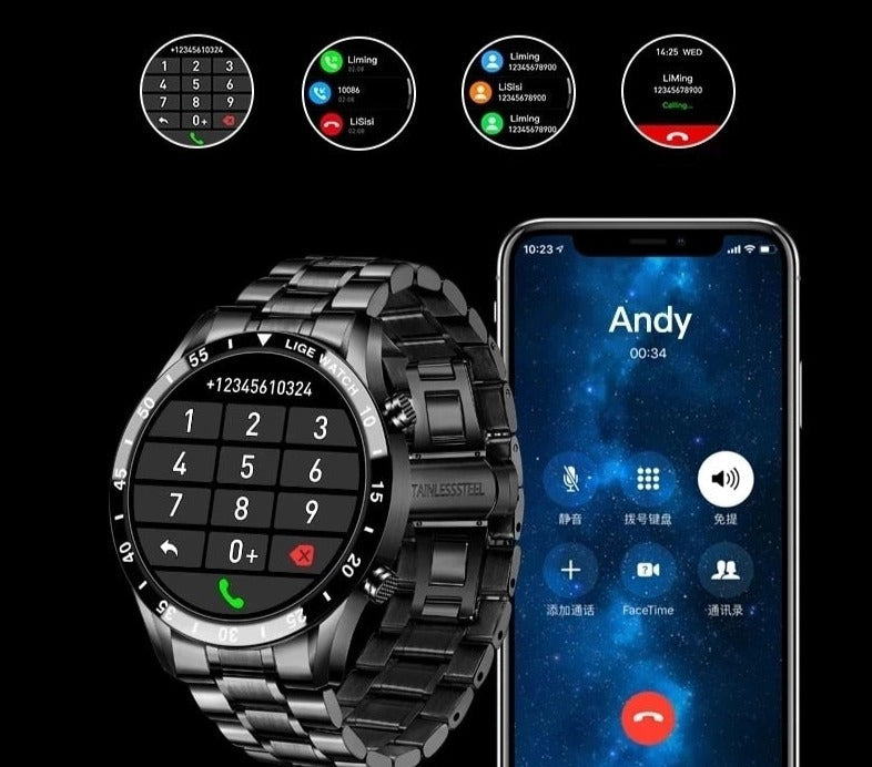 Luxury Men's Smartwatch – Axel-Black 40 mm-State of Style