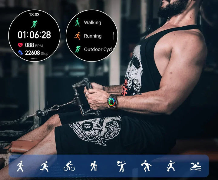Luxury Men's Smartwatch – Axel-Black 40 mm-State of Style
