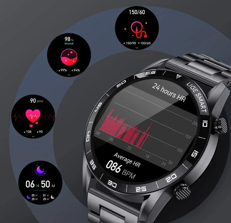 Luxury Men's Smartwatch – Axel-Black 40 mm-State of Style