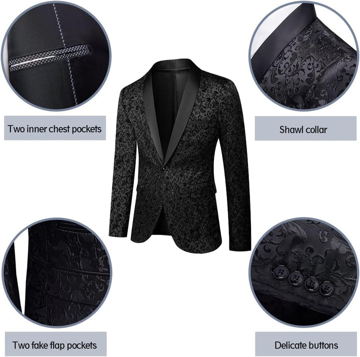 Luxury Men's Tuxedo - Leon-Black-XS-State of Style