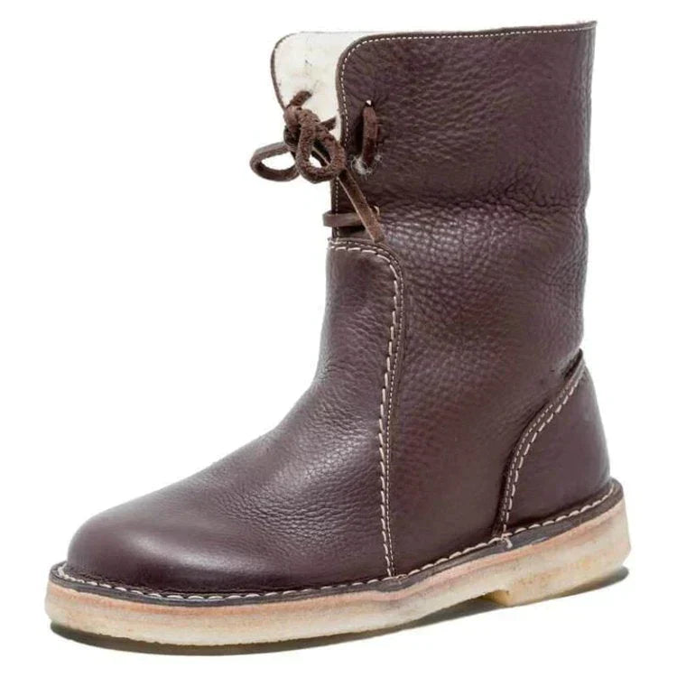 Luxury Mid Calf Padded Ladies' Boots - Sophia Hike Boot-Dark brown-3.5-State of Style