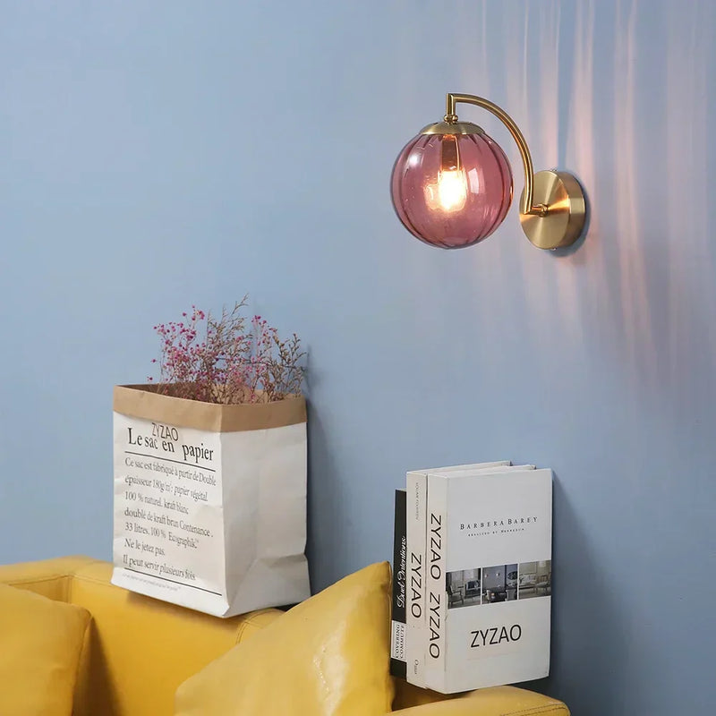 Luxury Modern Wall Lamp Made of Glass - CrystalGlow-Bordeaux red-State of Style