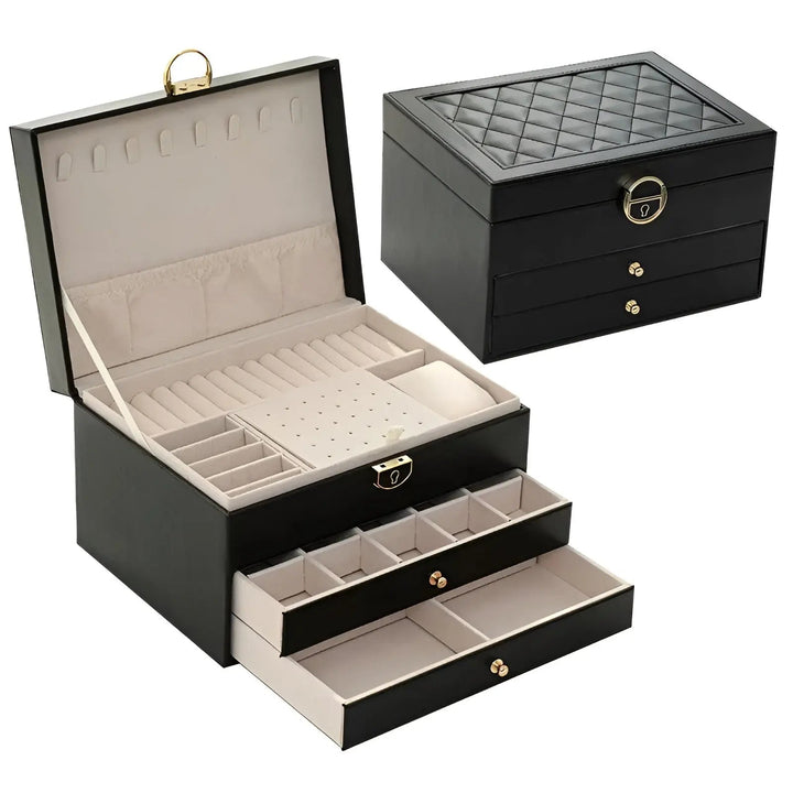 Luxury Multi-Layer Jewellery Box - EleganceBox-Pink-State of Style