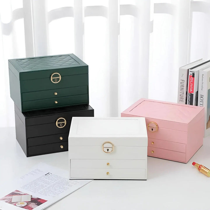 Luxury Multi-Layer Jewellery Box - EleganceBox-Pink-State of Style